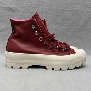 Converse GORE-TEX Boots Womens Size 7.5 Red Leather Waterproof Winter 565007C